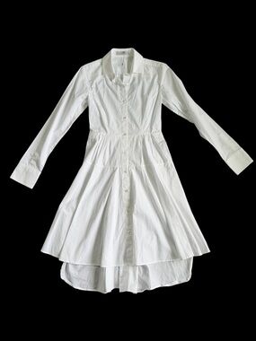 Palmer//Harding White Cotton Sculptural Midi Shirt Dress NWOT